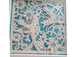 Hummingbird Shadowbox Turquoise