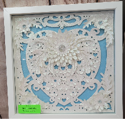 Heart Shadowbox White